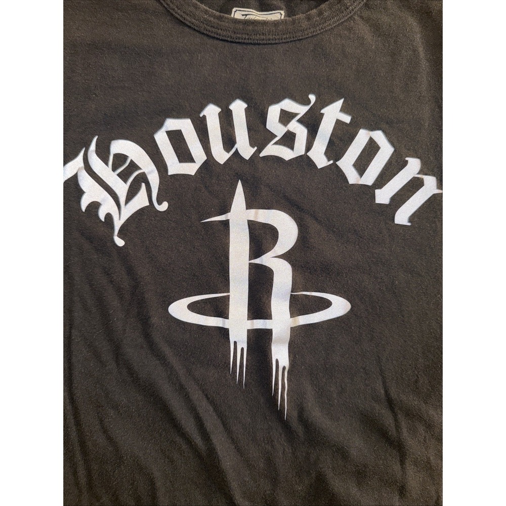 Tailgate RARE Men's Houston Rockets T-Shirt Size  Small Black Reflective Letters - Picture 4 of 5